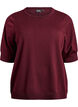 Blouse en fine maille &agrave; manches courtes, Bordeaux, Packshot image number 0