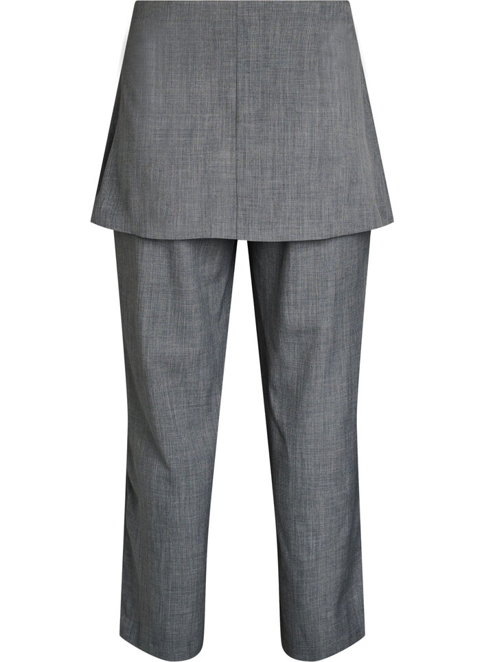 Pantalon coupe droite avec jupe, Gris anthracite, Packshot image number 1