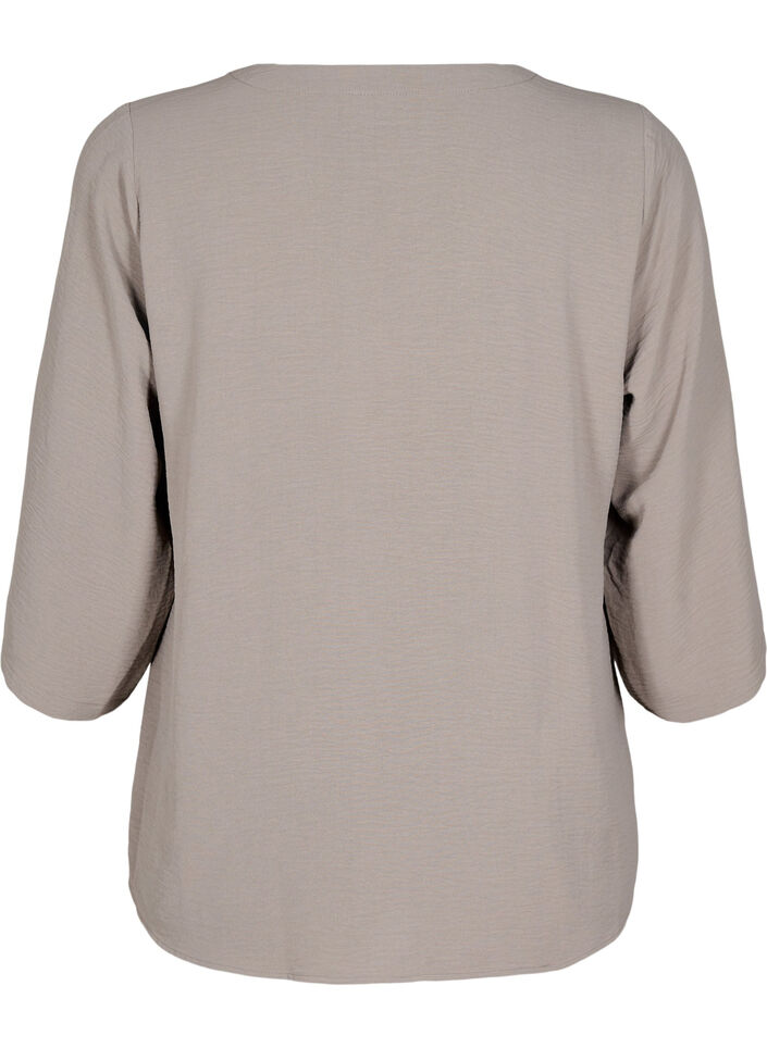 Chemisier &agrave; manches 3/4, Beige, Packshot image number 1
