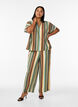 Pantalon ample en viscose avec des rayures, Marron, Model image number 0