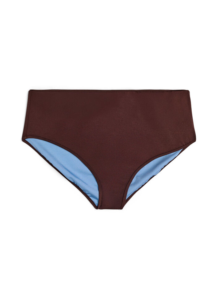 Wende-Bikinihose mit normaler Taillenh&ouml;he, Braun, Packshot image number 0