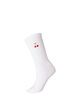 Chaussettes en coton avec motif, Blanc, Packshot image number 0
