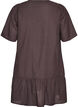 Robe courte &agrave; carreaux avec ourlet &agrave; volants, Marron, Packshot image number 1