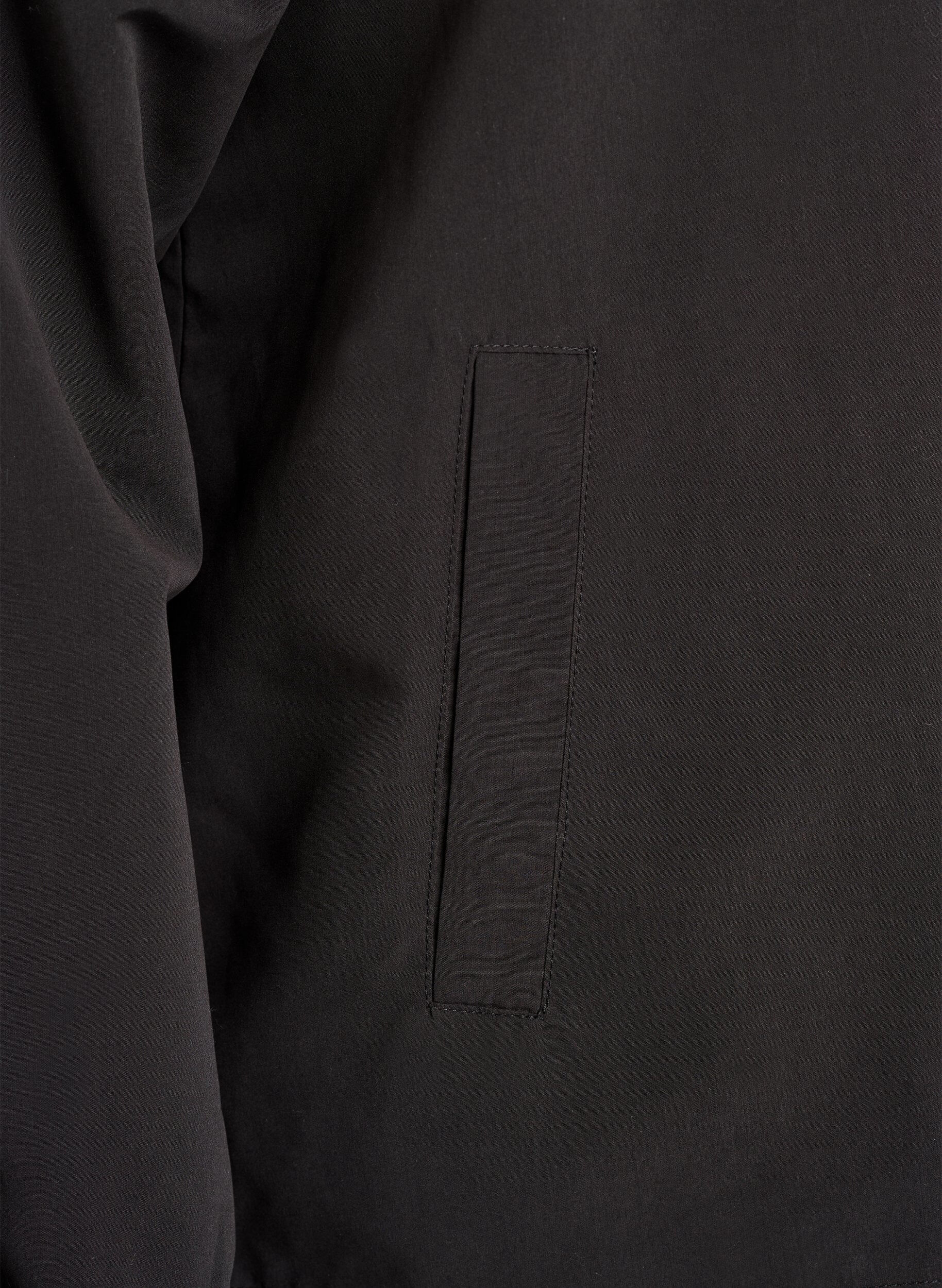 ZizziLeichte Jacke mit Kapuze und Rei&szlig;verschluss, Schwarz, Packshot image number 3