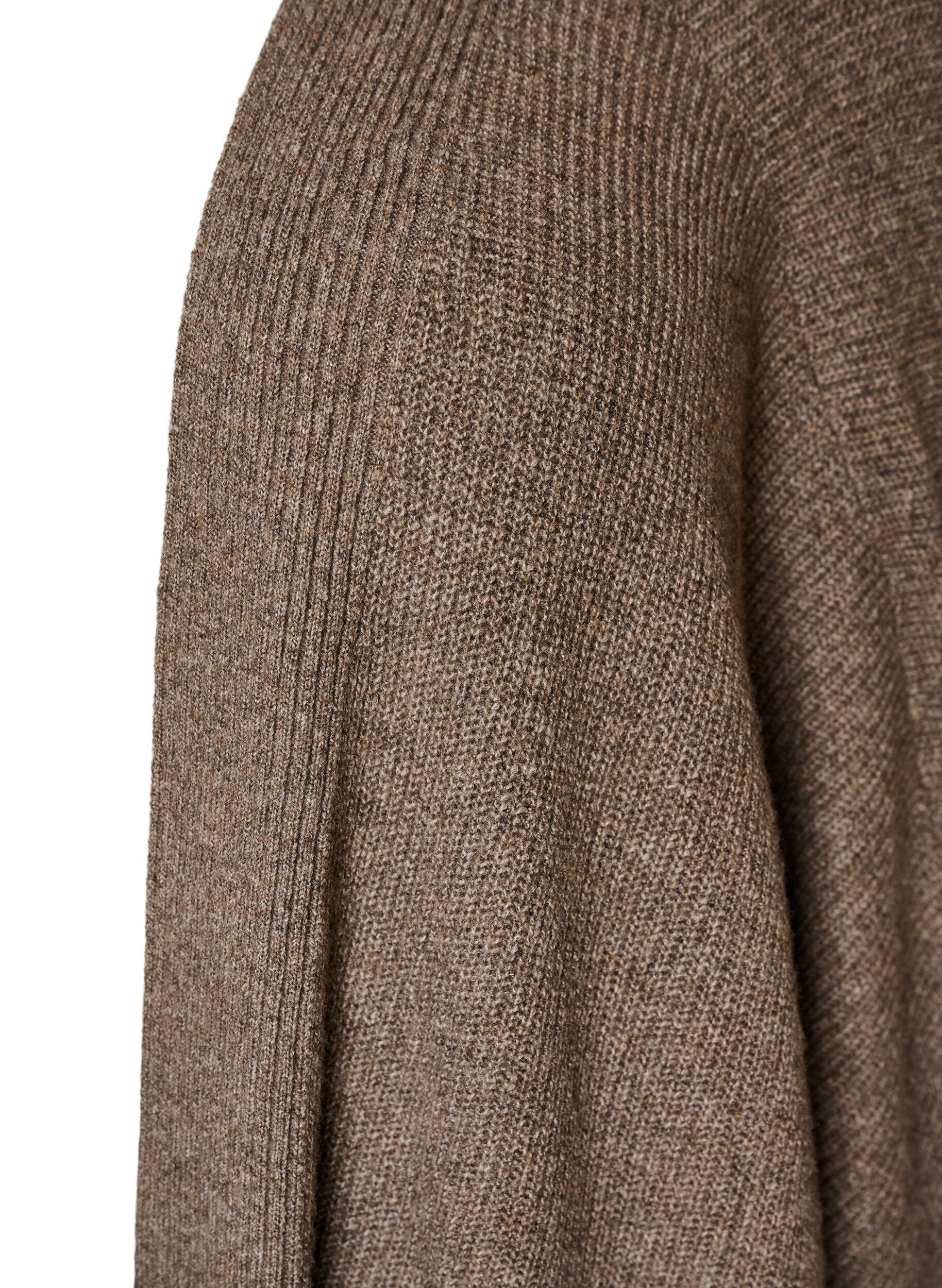 ZizziCardigan ouvert sur le devant &agrave; manches larges, Marron, Packshot image number 2