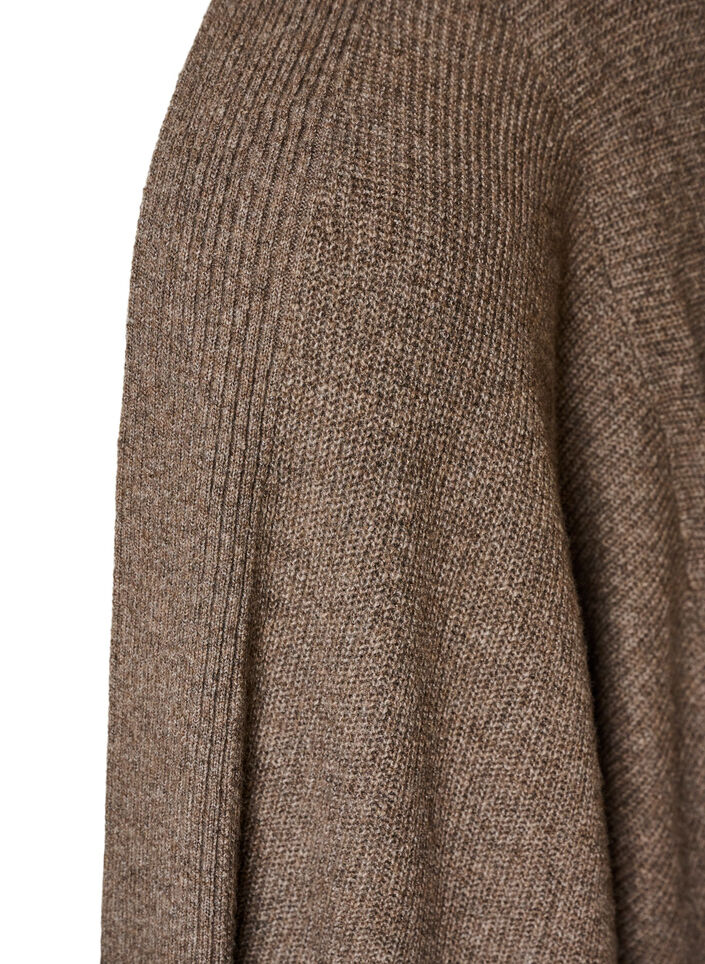 Cardigan ouvert sur le devant &agrave; manches larges, Marron, Packshot image number 2