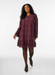 Spitzenkleid mit langen &Auml;rmeln und R&uuml;schensaum, Dunkles Bordeaux, Model image number 1