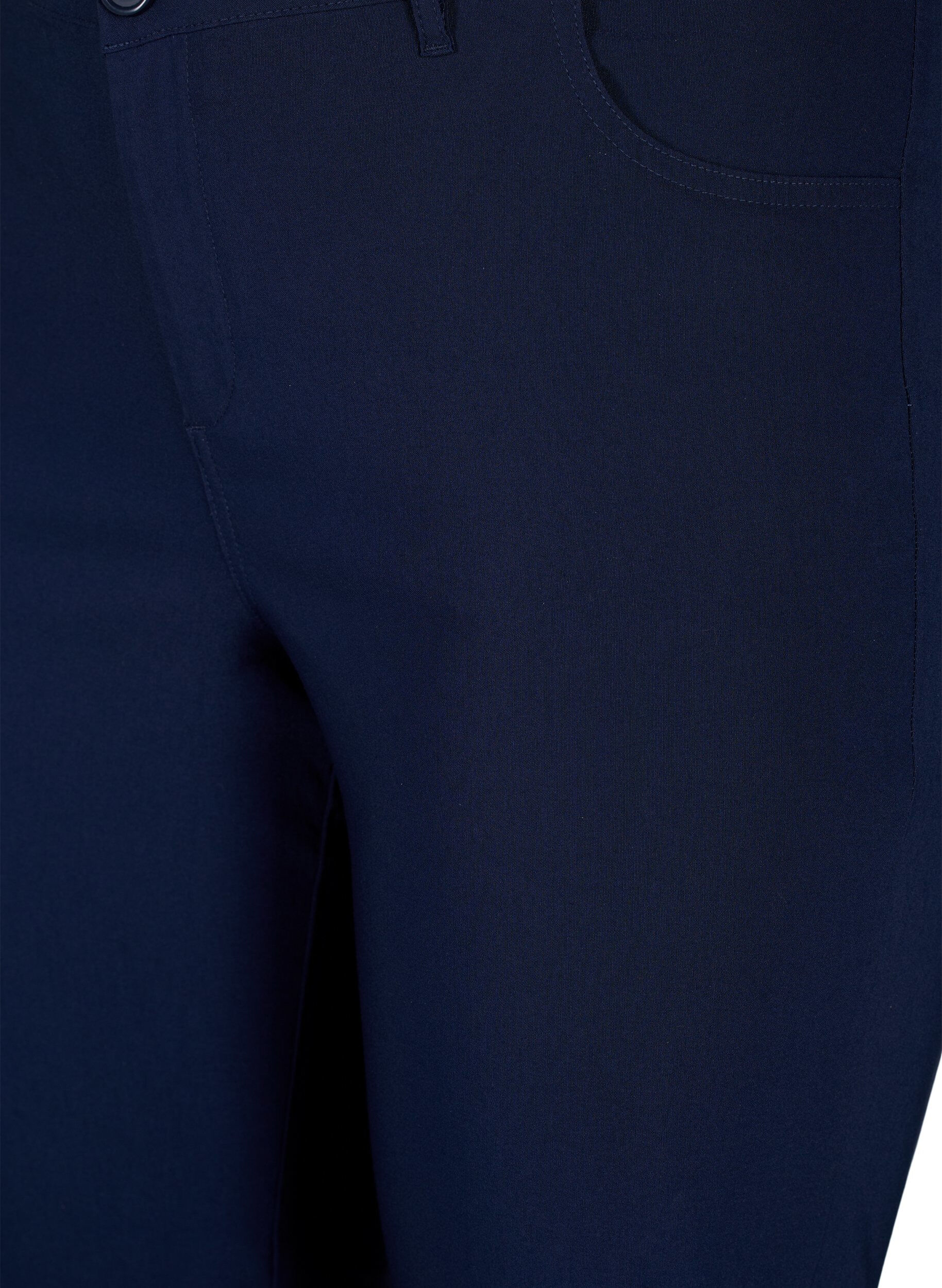 Zizzi Klassische Hose aus Viskosemischung, Blau, Packshot image number 2
