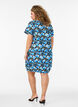 Robe en coton imprim&eacute; &agrave; manches courtes, Bleu, Model image number 2