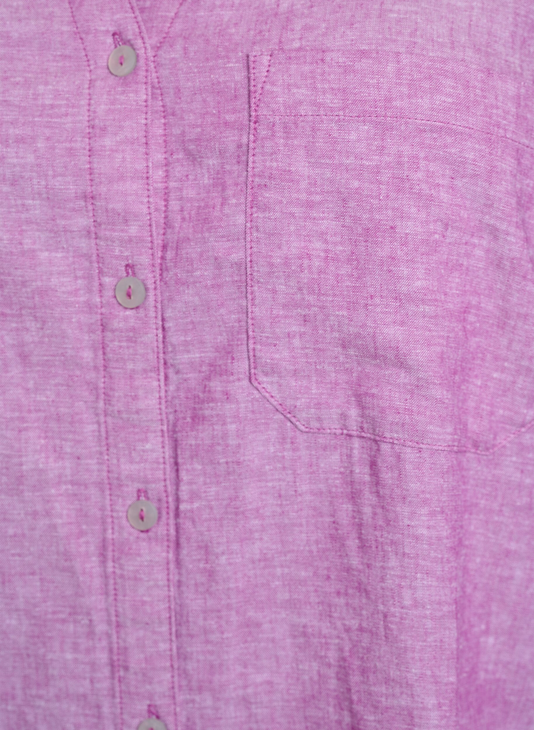 ZizziBluse aus Leinen und Viskose mit 3/4-&Auml;rmeln, Lila, Packshot image number 2