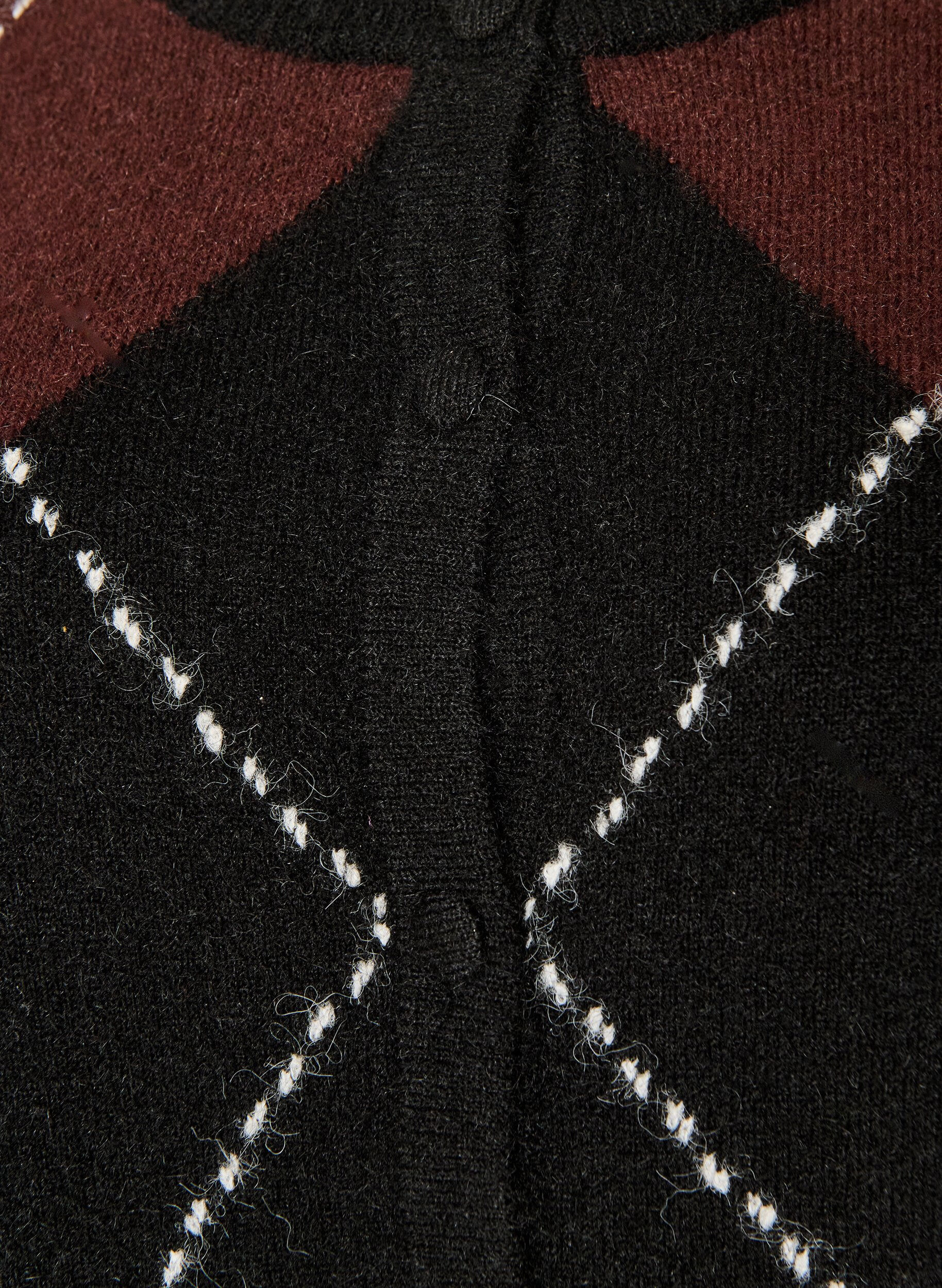 ZizziCardigan &agrave; motif argyle, Noir, Packshot image number 2