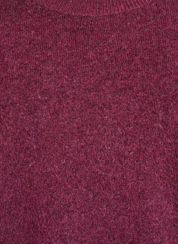 Lockerer Strickpullover mit Kontrastn&auml;hten, Dunkles Bordeaux, Packshot image number 2