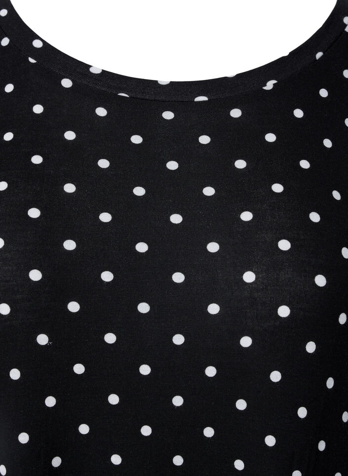 Robe midi en viscose à manches courtes, Black Dot, Packshot image number 2