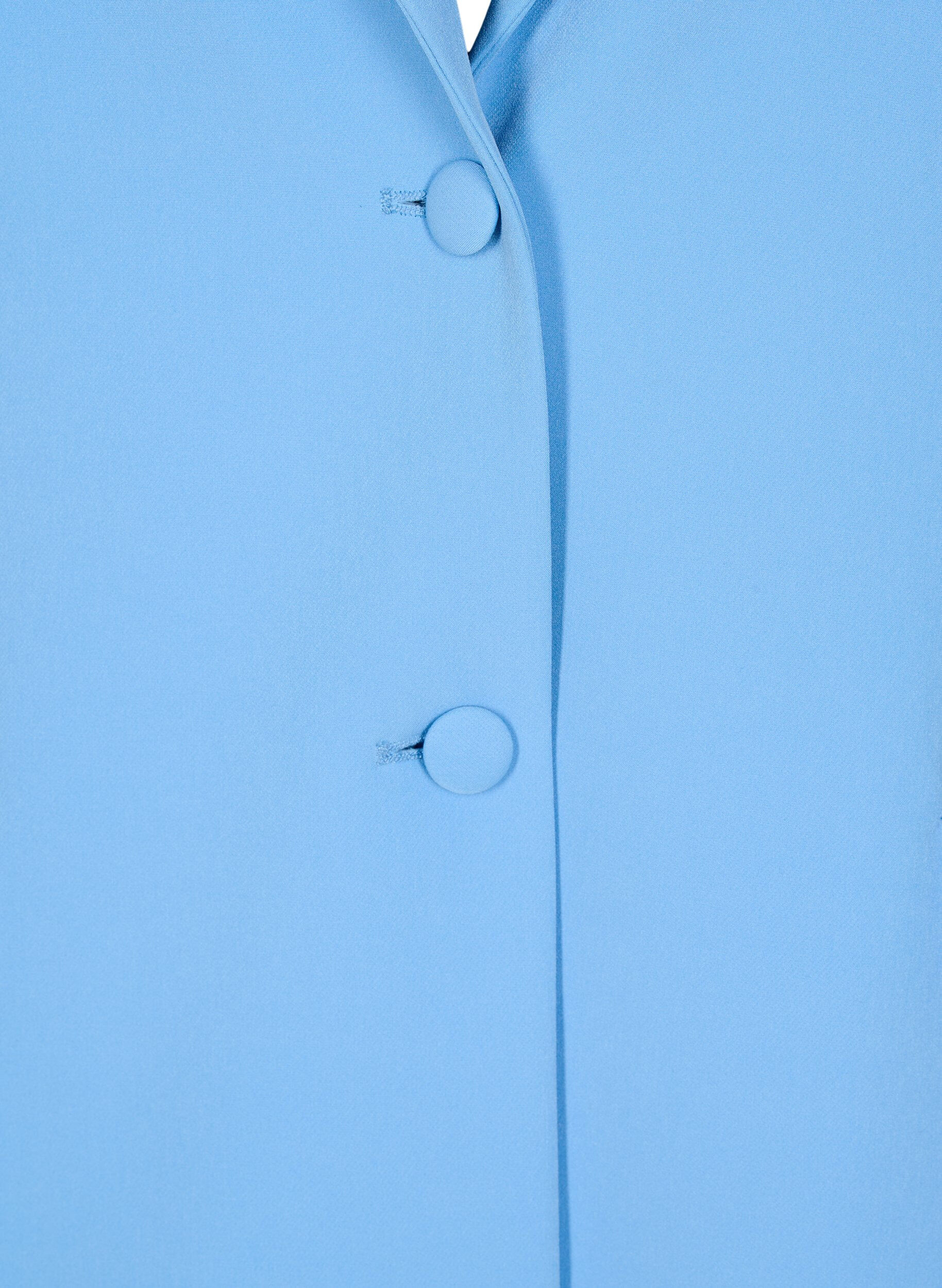 Zizzi Klassischer Blazer mit Knopfverschluss, Blau, Packshot image number 2