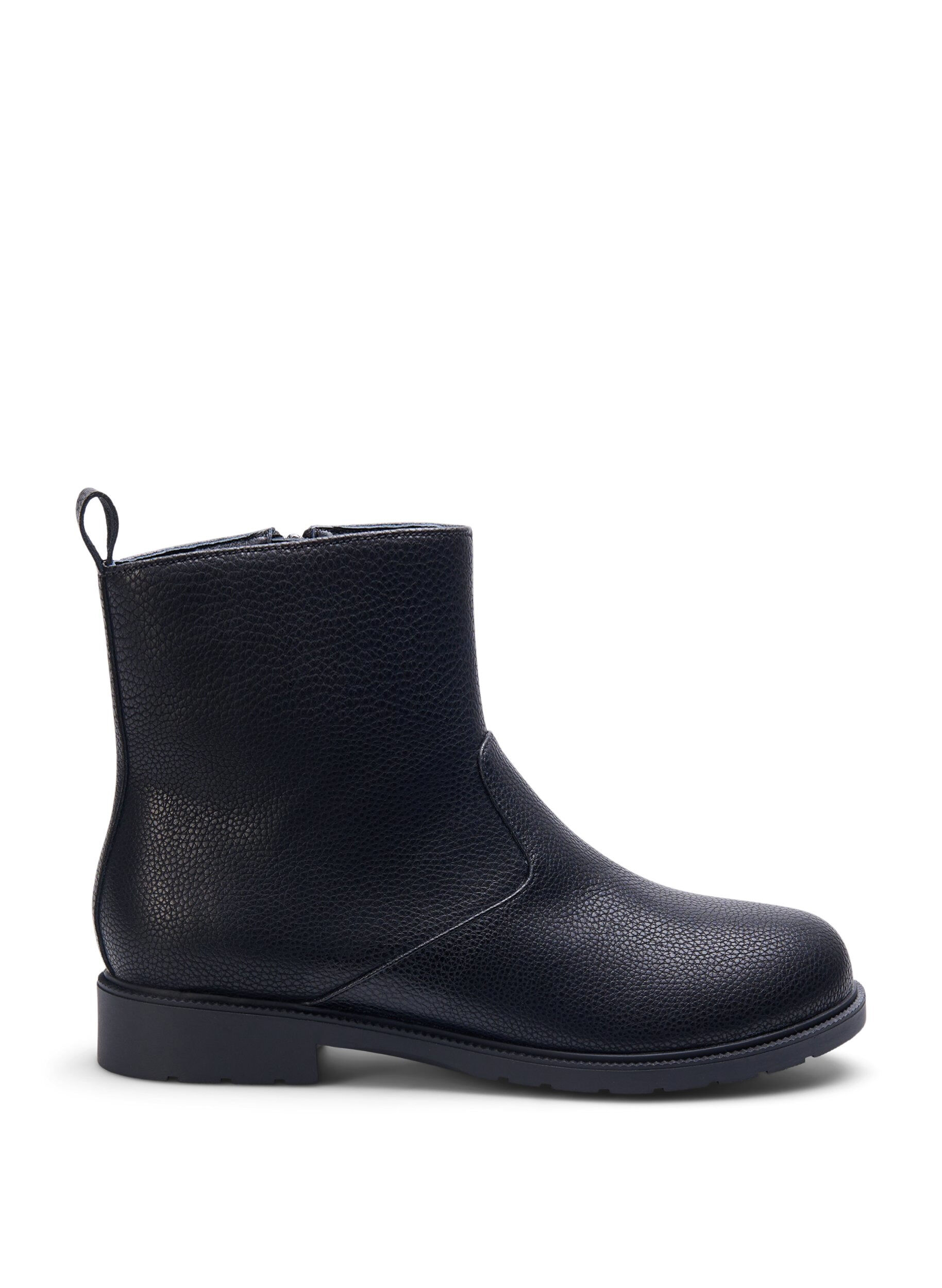 Zizzi Extra-Weite &ndash; Chelsea-Lederstiefel, Black, Packshot image number 0