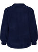 Pullover aus Rippstrick mit Puff&auml;rmeln und Kn&ouml;pfen, Blau, Packshot image number 1