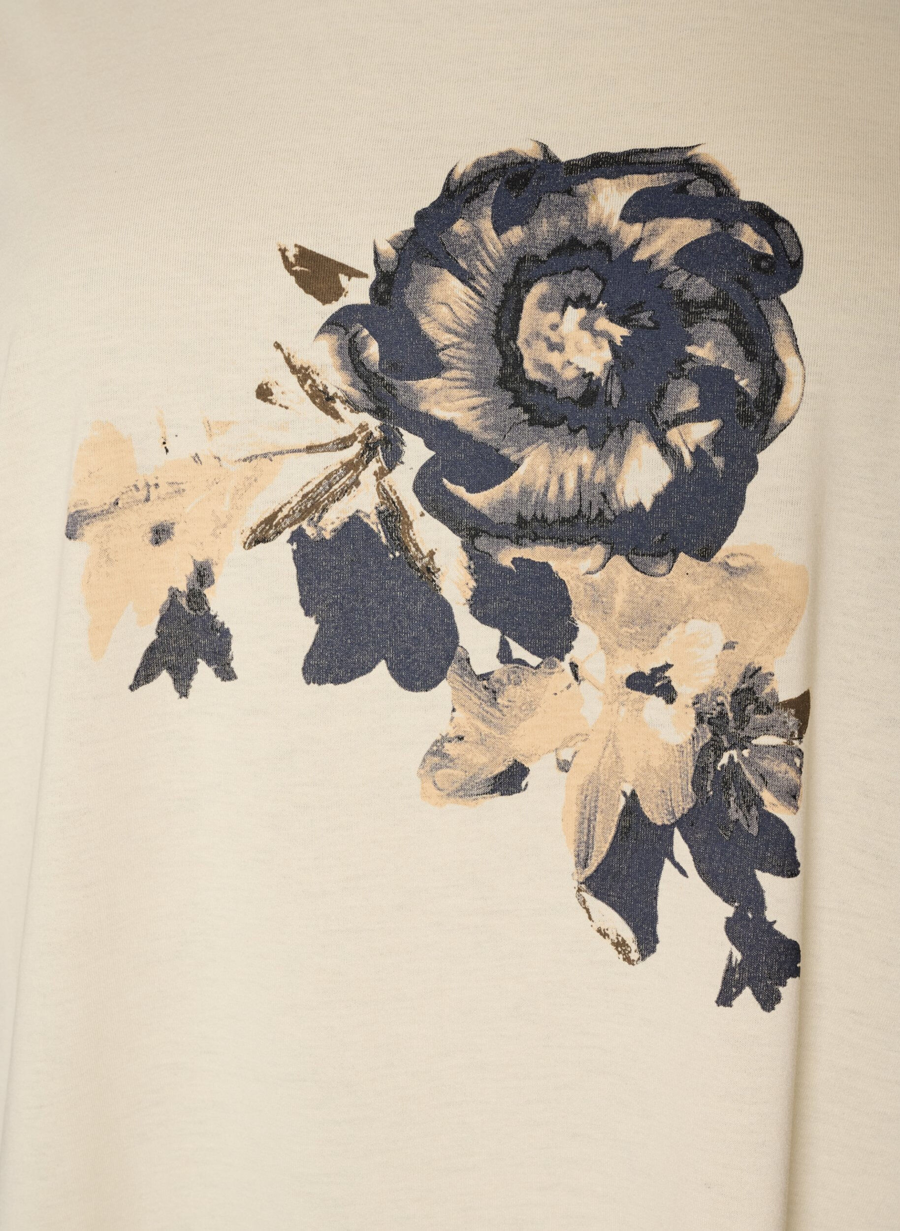 ZizziT-shirt avec imprim&eacute; d&eacute;coratif sur le devant, Vanille, Packshot image number 2