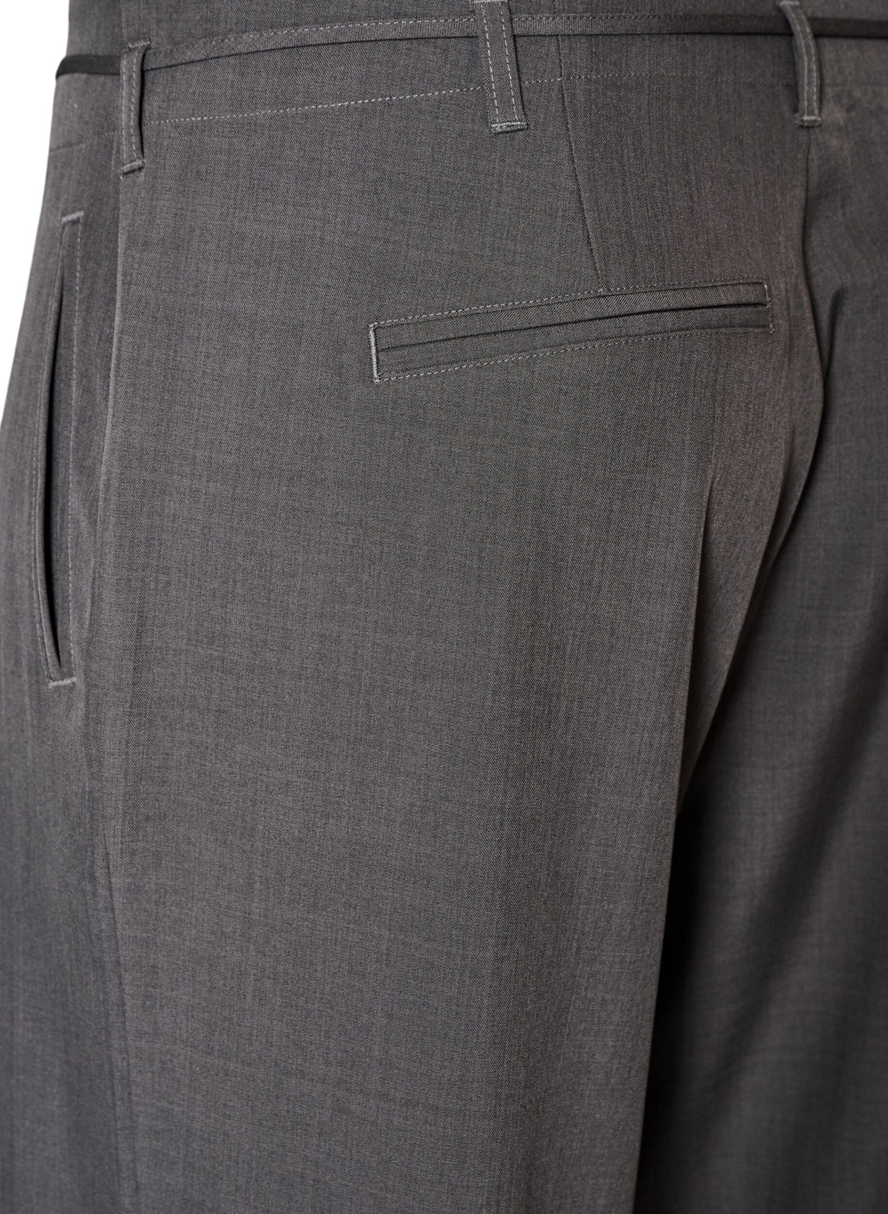 ZizziTaillierte Hose mit B&uuml;gelfalten und einem Bindeg&uuml;rtel, Grau, Packshot image number 3