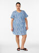 Kurzes Kleid aus Baumwolle mit Blumenprint, Blau, Model image number 1