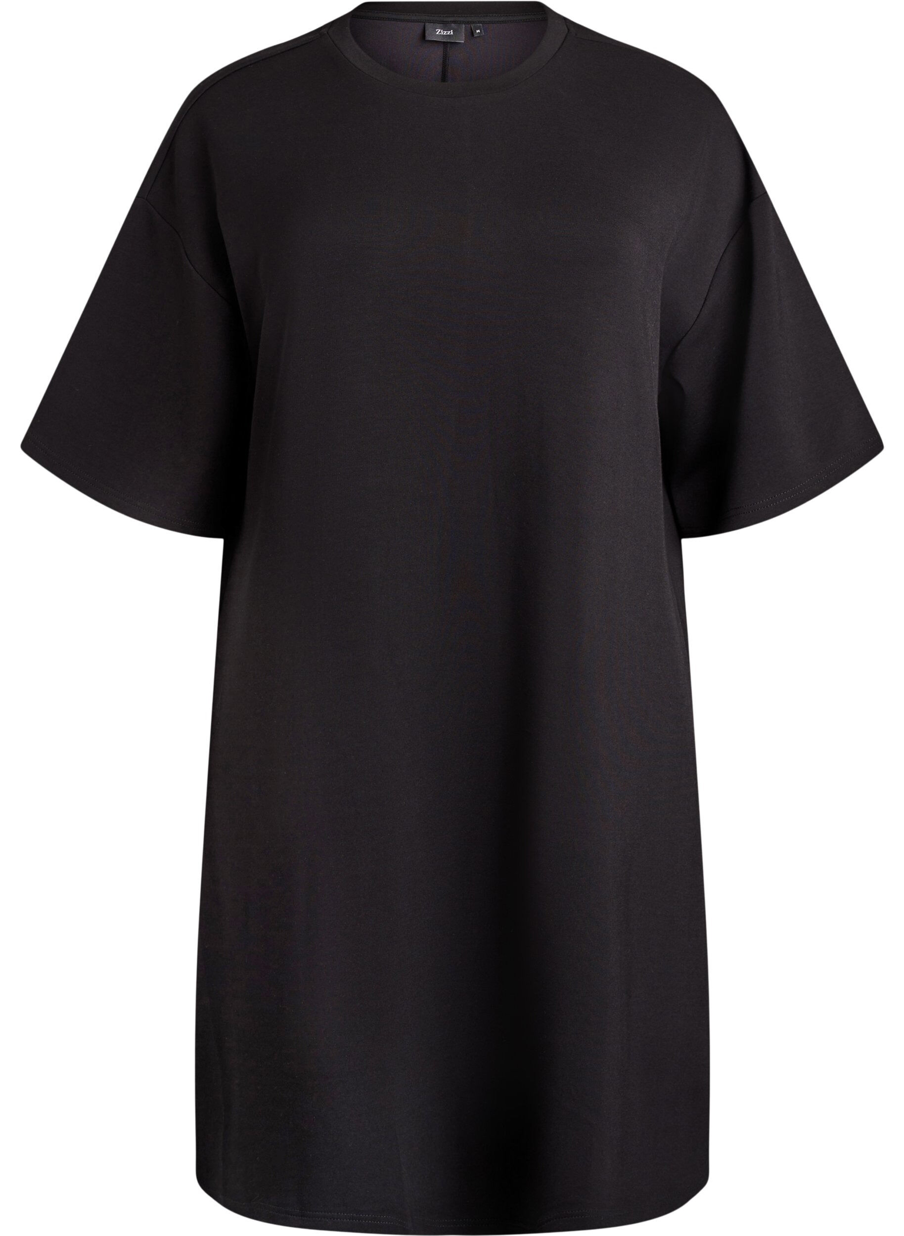 T-Shirt-Kleid aus Jersey mit Seitenschlitzen