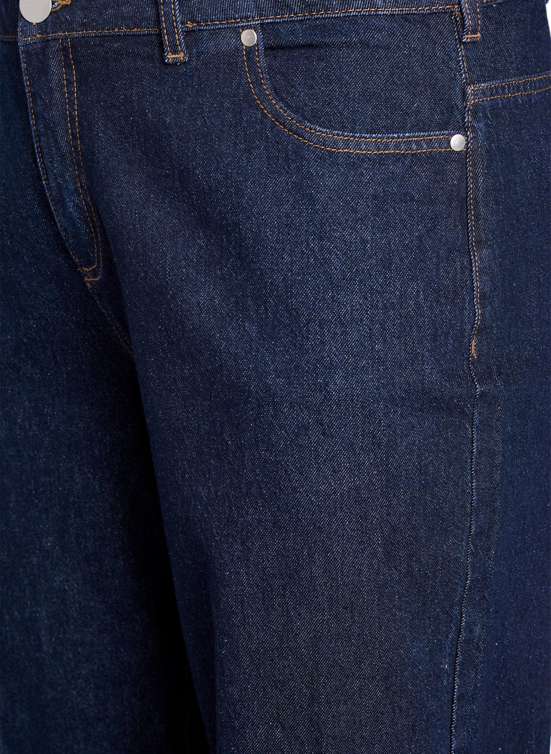 Zizzi Jean droit large avec revers, Bleu, Packshot image number 2