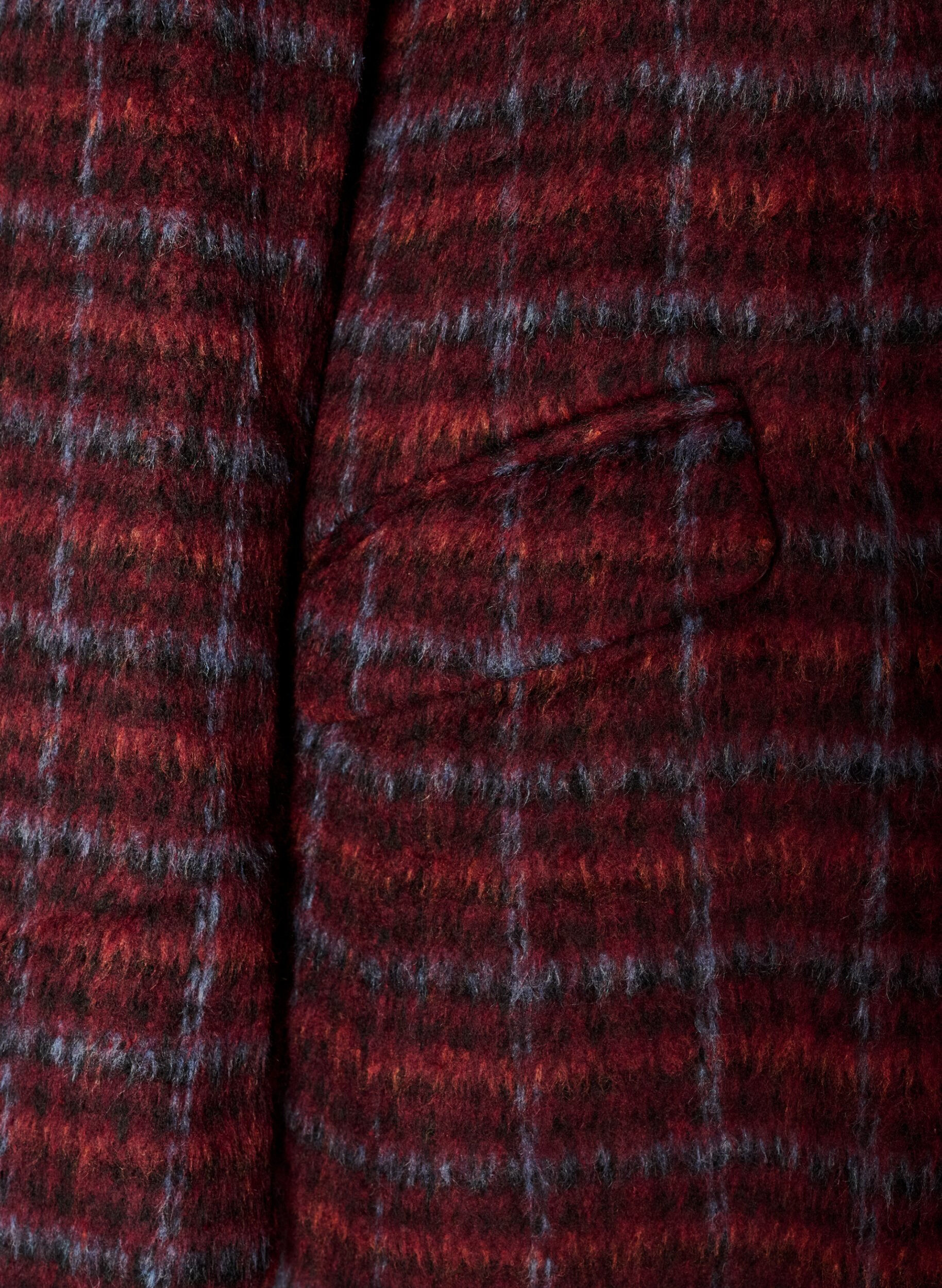 ZizziManteau &agrave; carreaux avec poches, Bordeaux, Packshot image number 3
