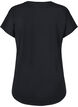 Kurzarm Trainingsshirt mit V-Ausschnitt, Schwarz, Packshot image number 1