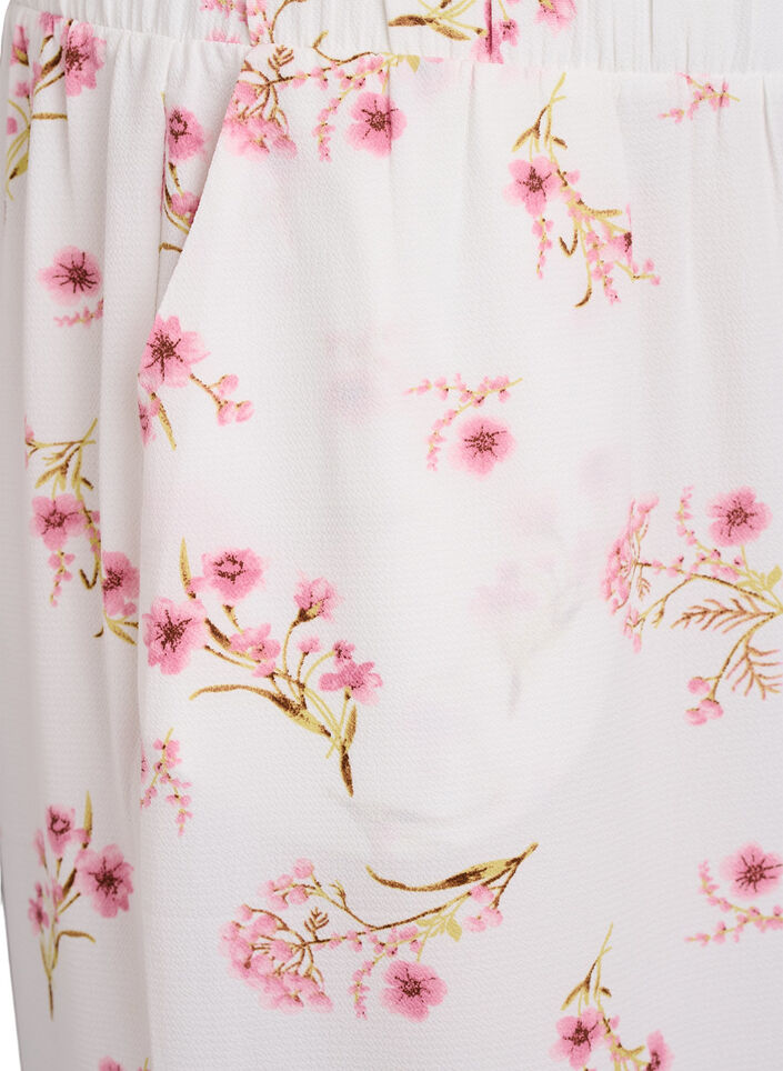 Culotte-Hose mit Print, Weiß, Packshot image number 2