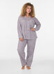 Chemise de pyjama en coton avec poche poitrine, Bordeaux, Model image number 1