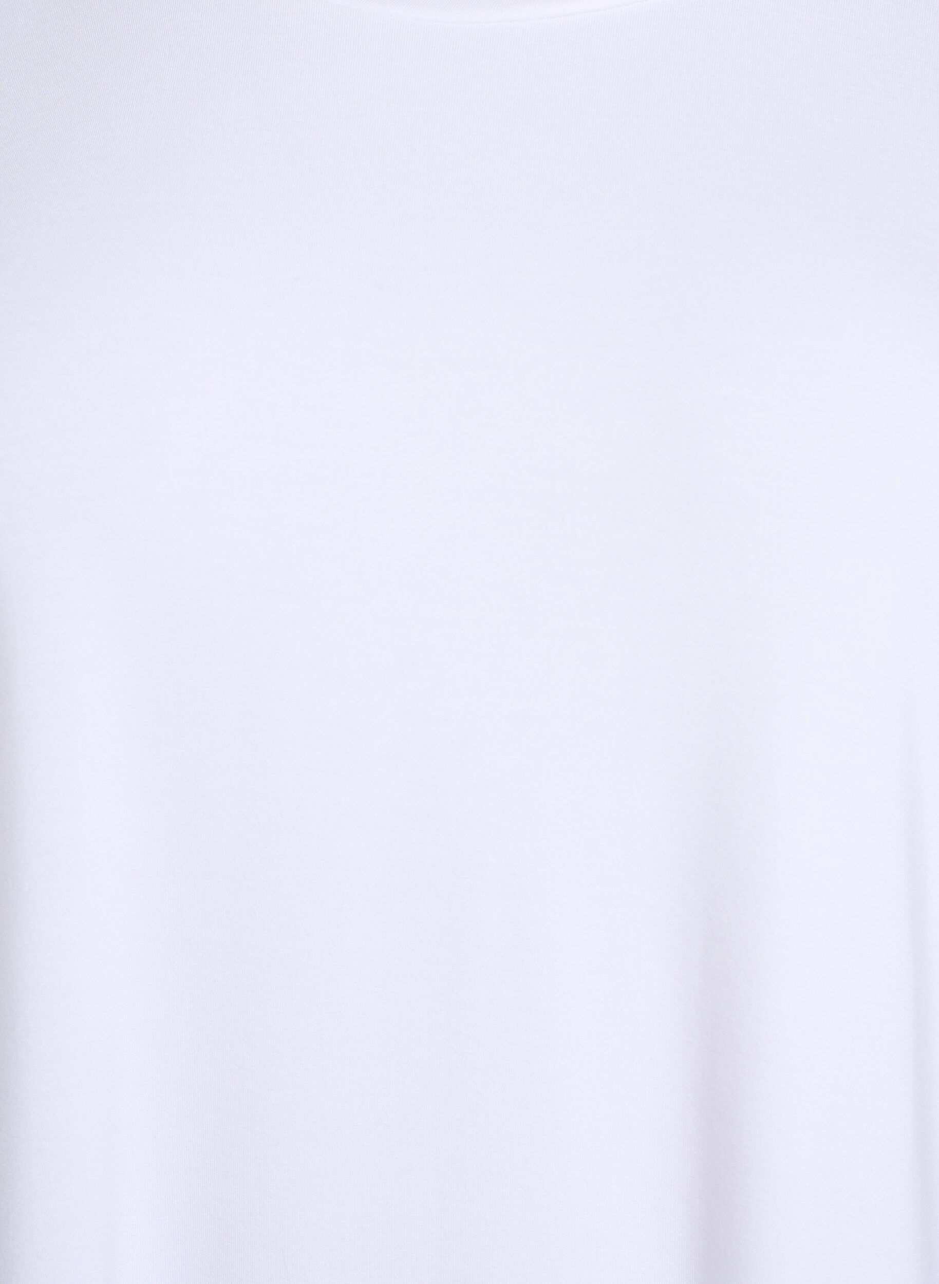 Zizzi T-shirt ample &agrave; col rond, Blanc, Packshot image number 2