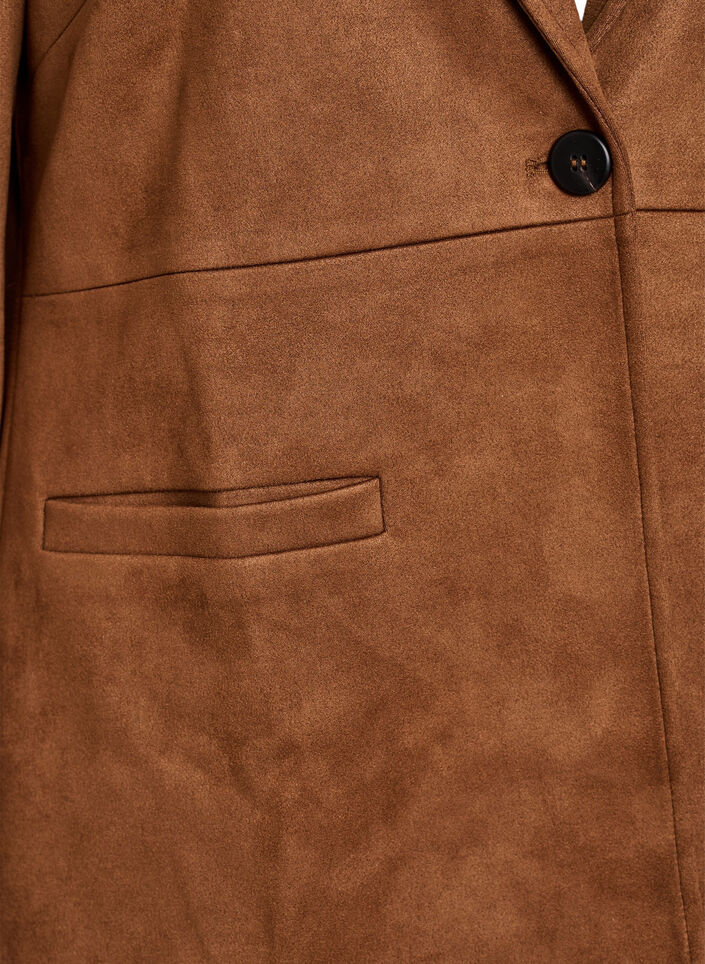 Blazer aus Kunstwildleder, Braun, Packshot image number 2
