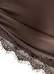 Schal aus Satin mit Spitzensaum, Braun, Packshot image number 2