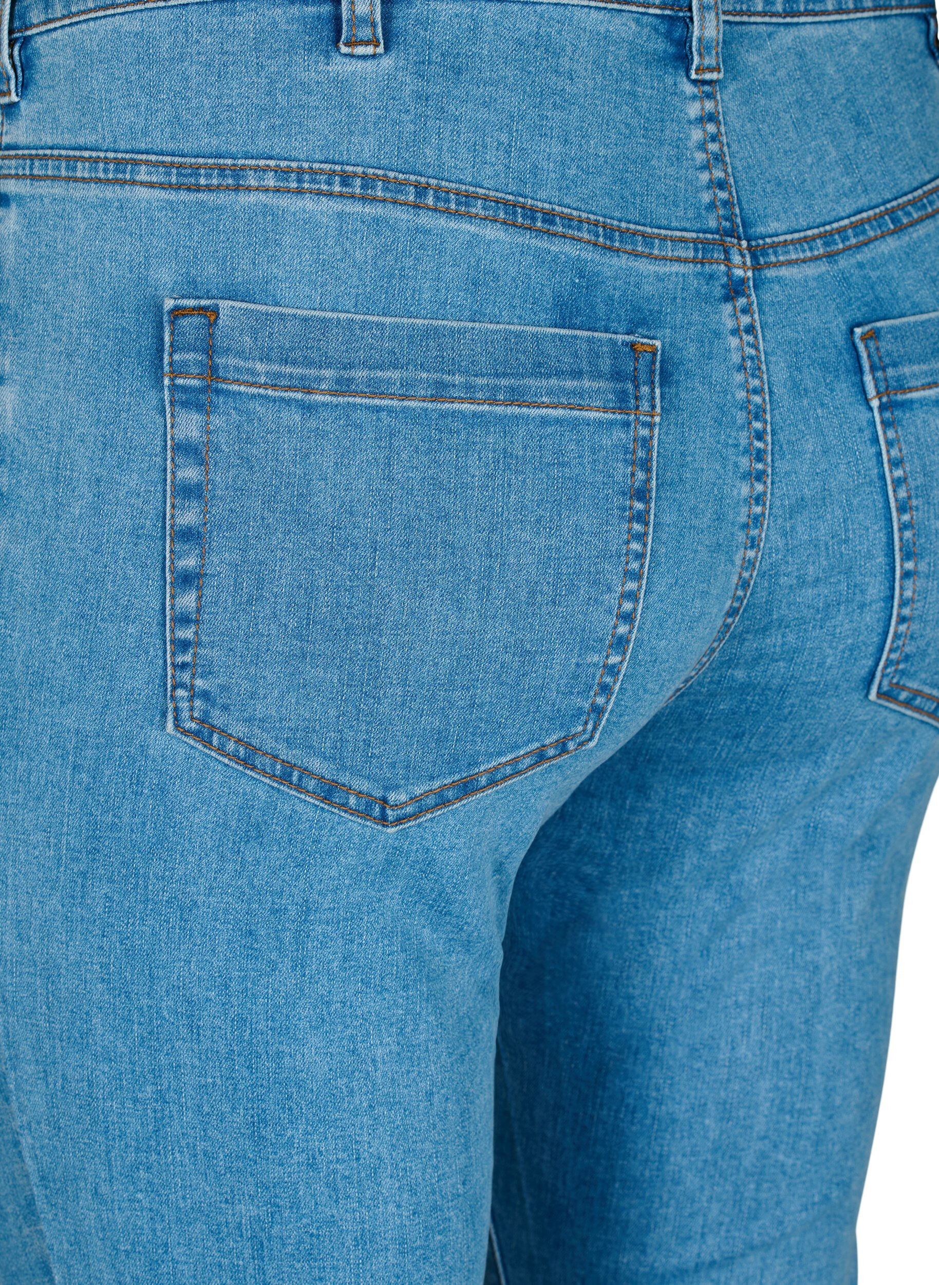 Zizzi Jean Amy taille haute et coupe super slim, Bleu Clair, Packshot image number 3
