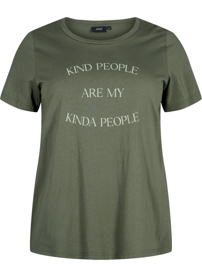 T-Shirt mit Motiv, Thyme w. Kind People, Packshot image number 0