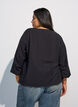 Bluse mit Balloneffekt und Chiffondetails, Schwarz, Model image number 2
