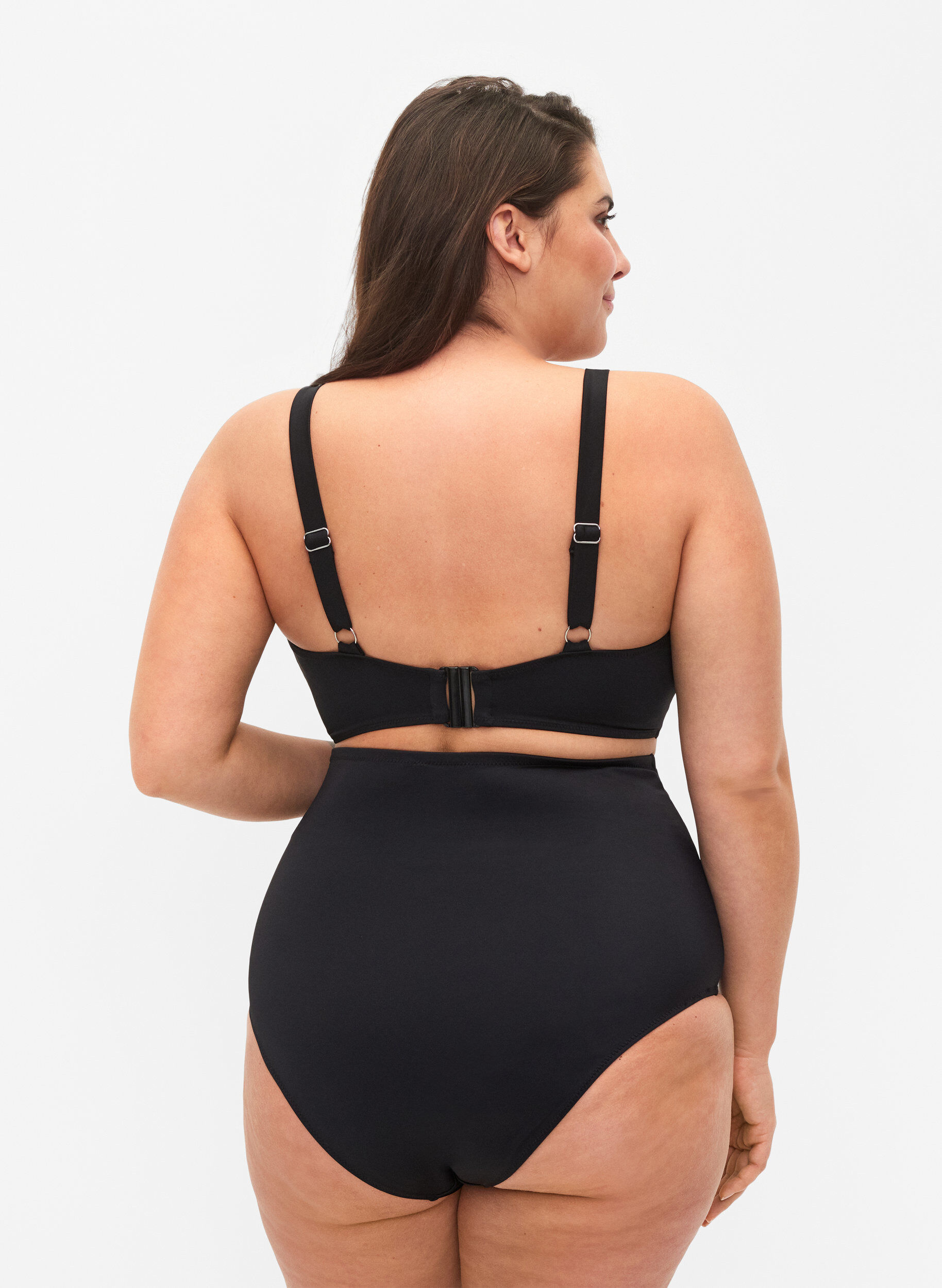 Zizzi Bas de bikini avec taille extra haute, Noir, Model image number 1