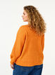 Rippenstrick Strickjacke mit Knöpfen, Orange, Model image number 2