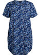 Kleid mit Aufdruck und kurzen Ärmeln, Blau, Packshot image number 0