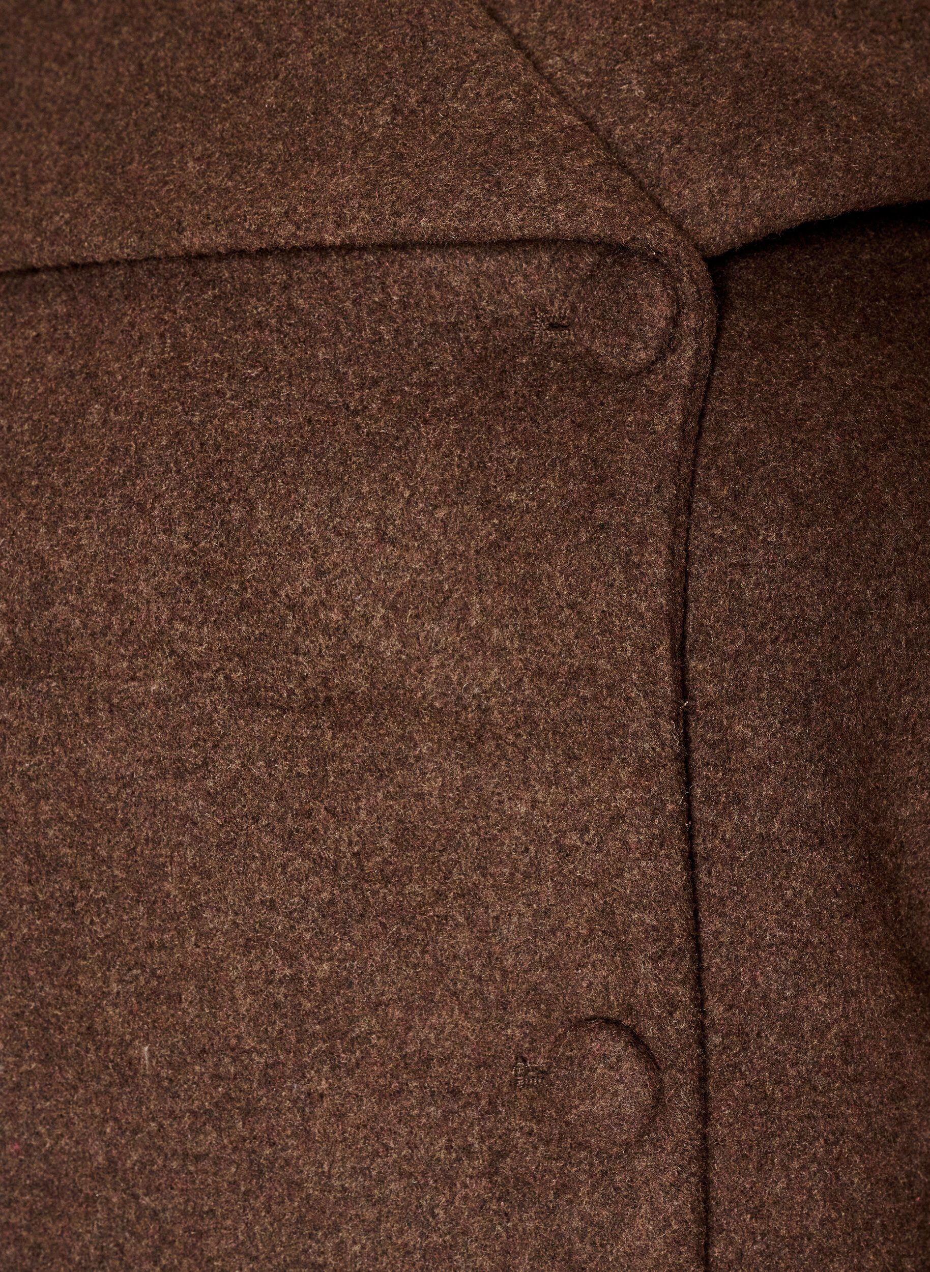 ZizziKurze Jacke mit asymmetrischer Knopfleiste, Braun, Packshot image number 2
