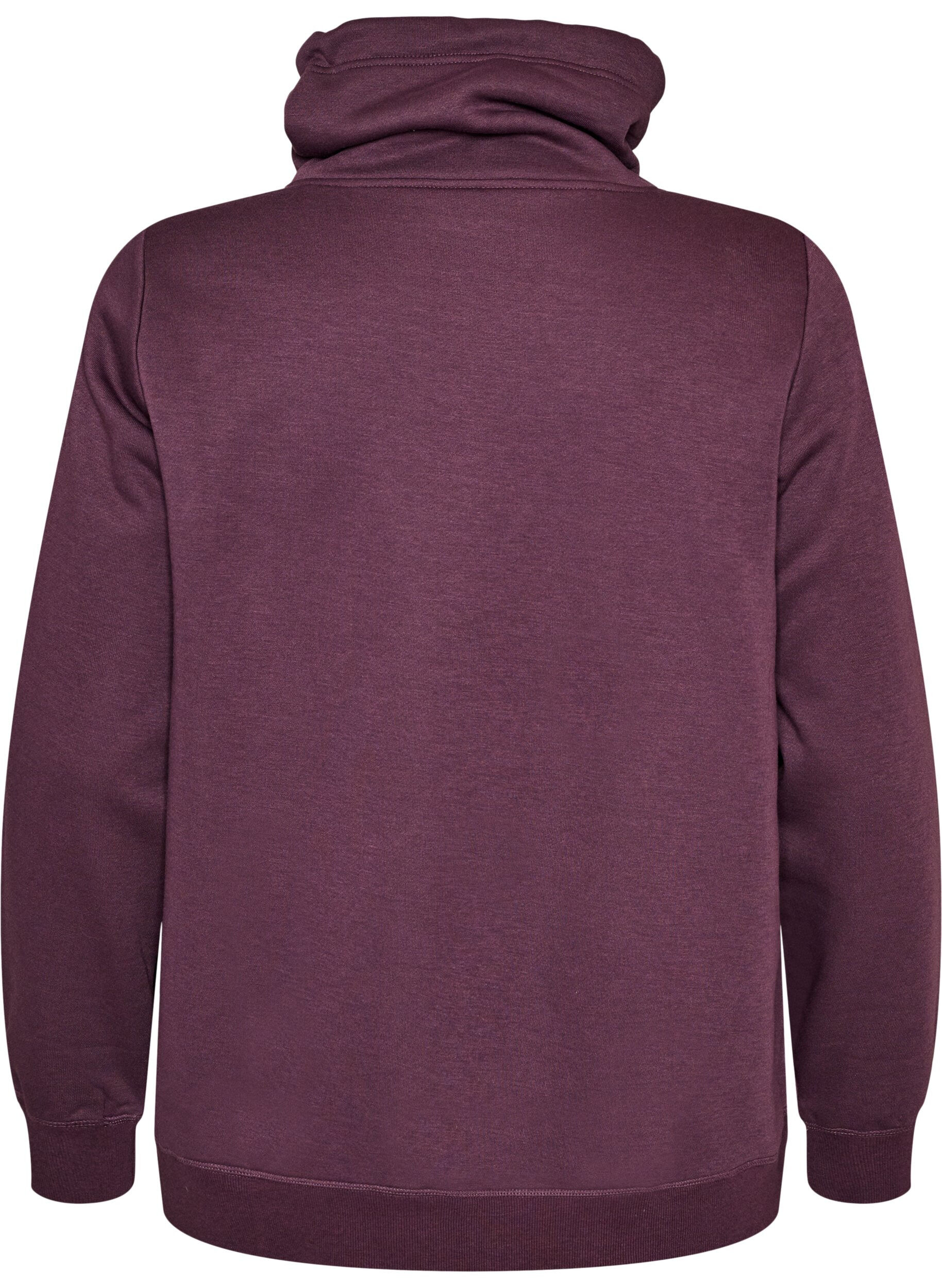 ZizziSweatshirt mit Stehkragen und Taschen, Lila, Packshot image number 1