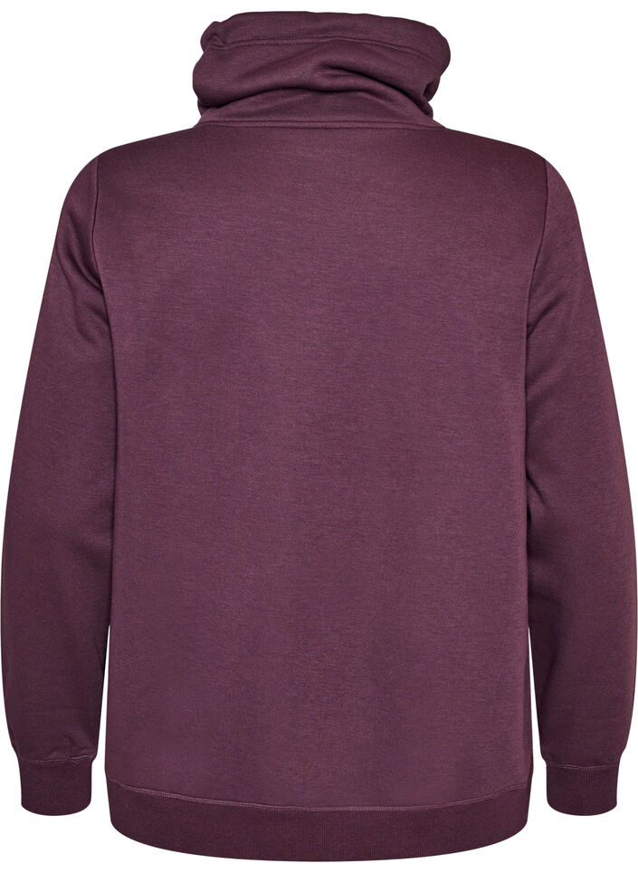 Sweatshirt mit Stehkragen und Taschen, Lila, Packshot image number 1