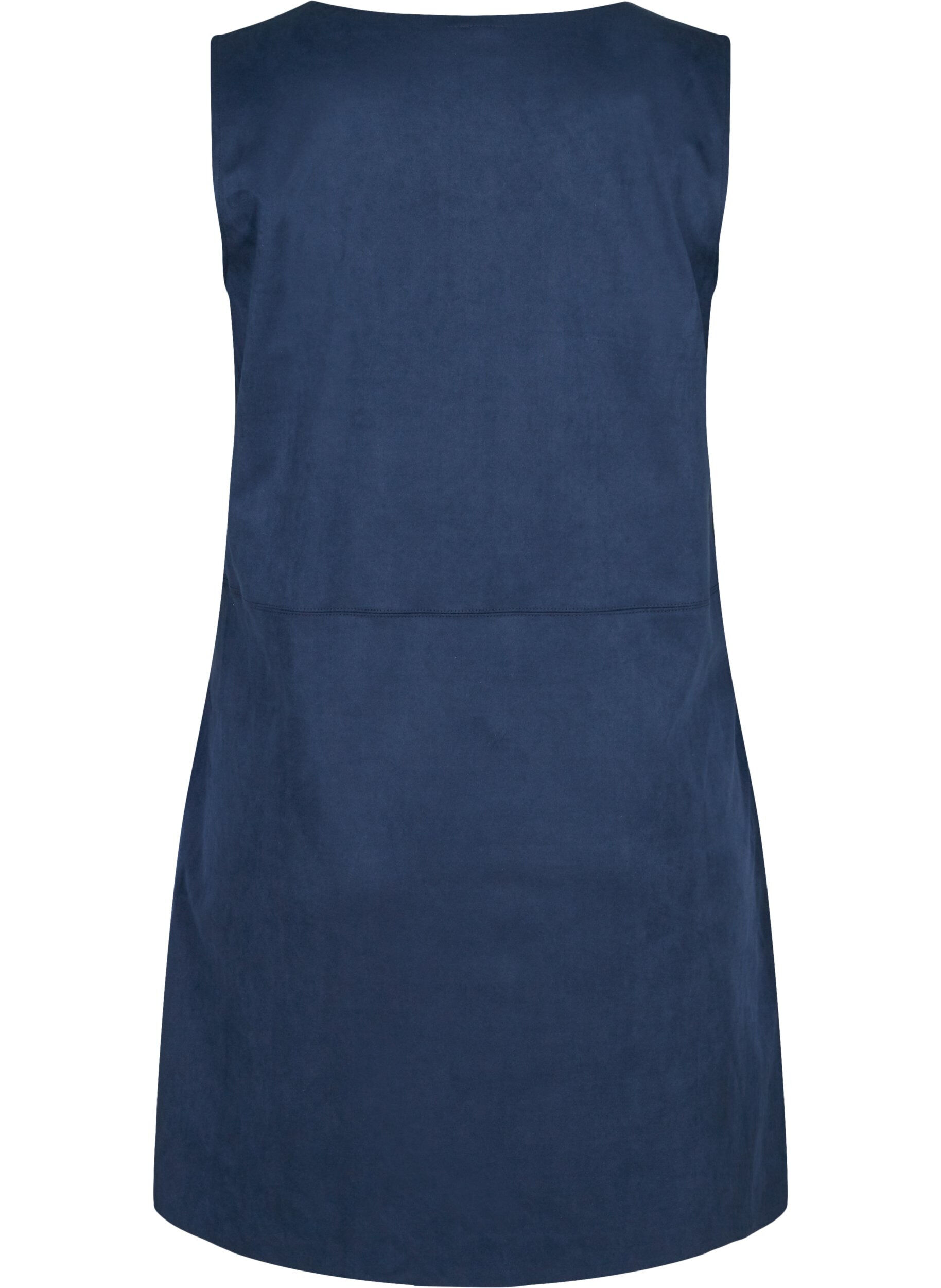 Zizzi Robe sans manches en forme de trap&egrave;ze, Dark Blue, Packshot image number 1