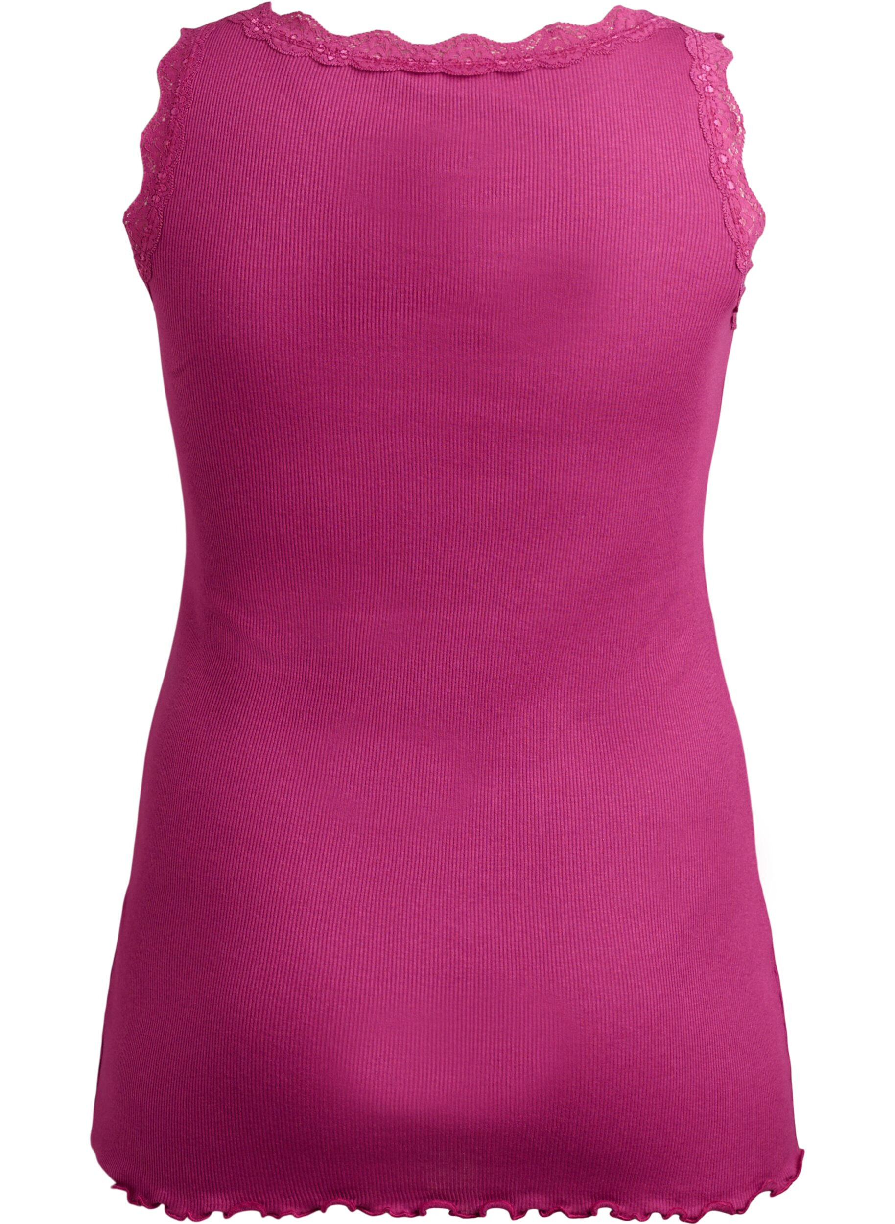 Zizzi Top mit Spitzen, Rot, Packshot image number 1