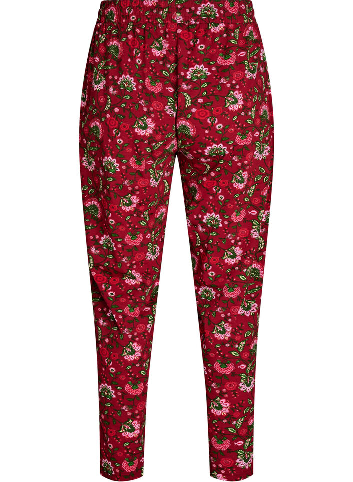 Pantalon de pyjama en coton avec imprim&eacute;, Rouge, Packshot image number 1