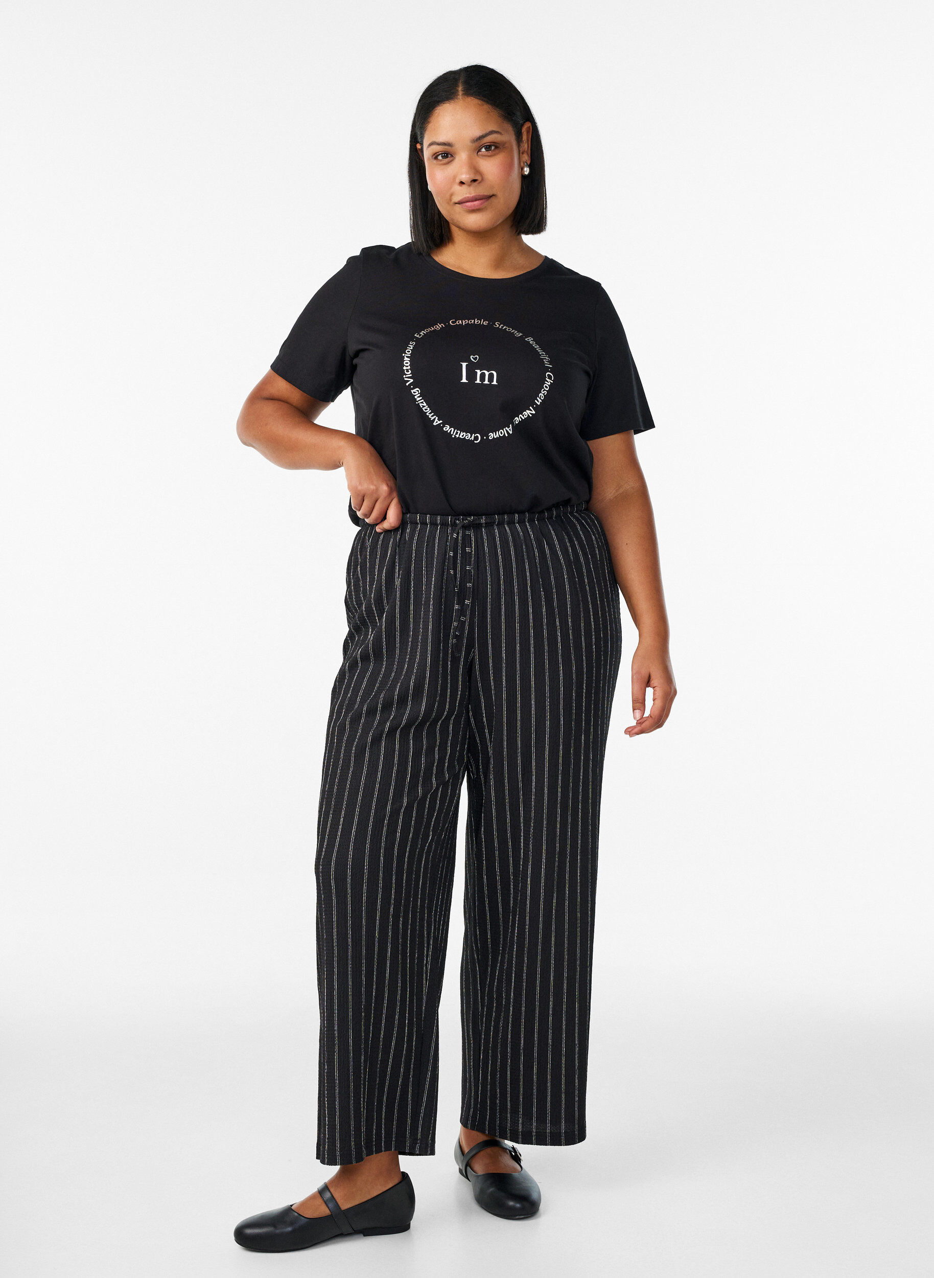 ZizziT-Shirt mit Print, Schwarz, Model image number 1