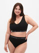 Baumwoll-G-String mit regul&auml;rer Taille, Schwarz, Model image number 0