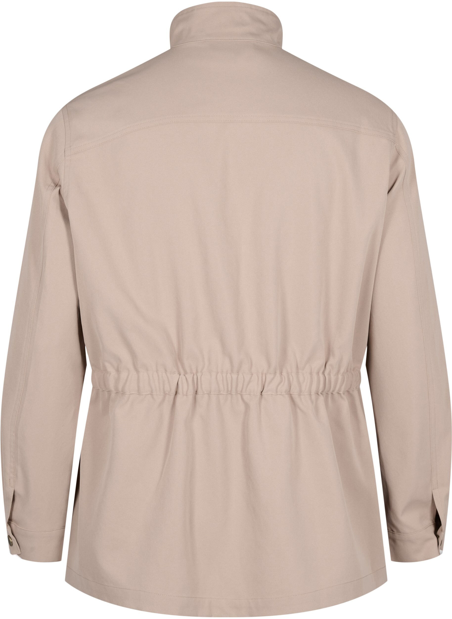 Zizzi Armee-Jacke mit Tunnelzug am Bund, Lark, Packshot image number 1