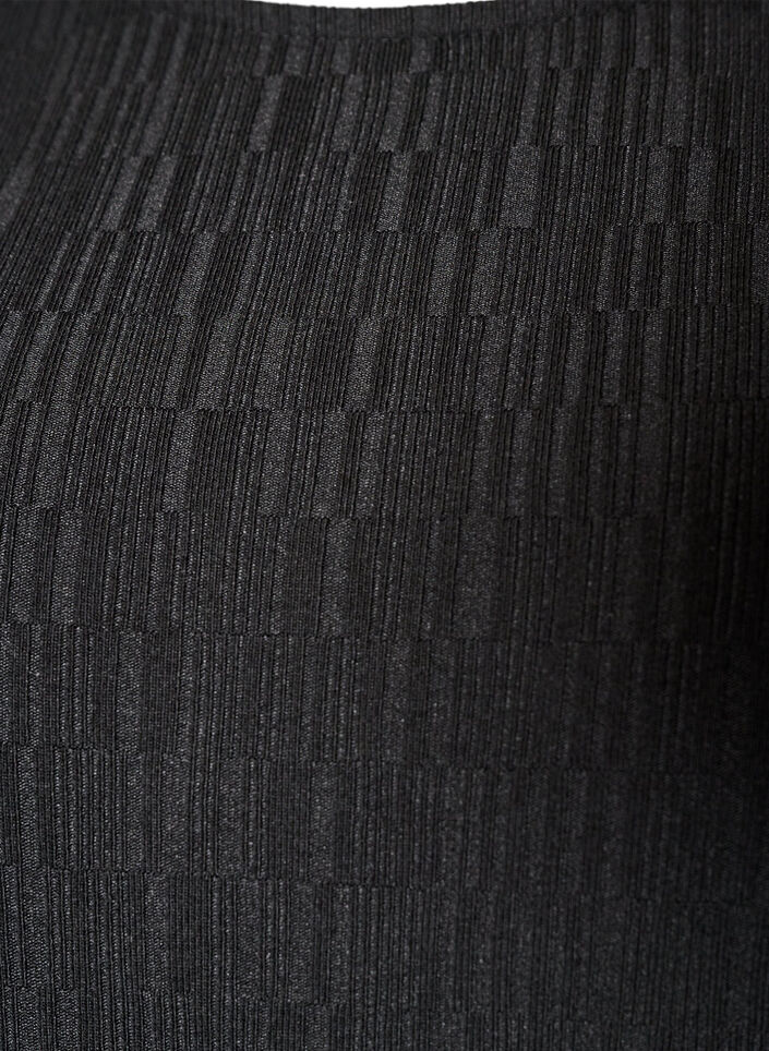 Bluse mit Struktur und 3/4-&Auml;rmeln, Schwarz, Packshot image number 2