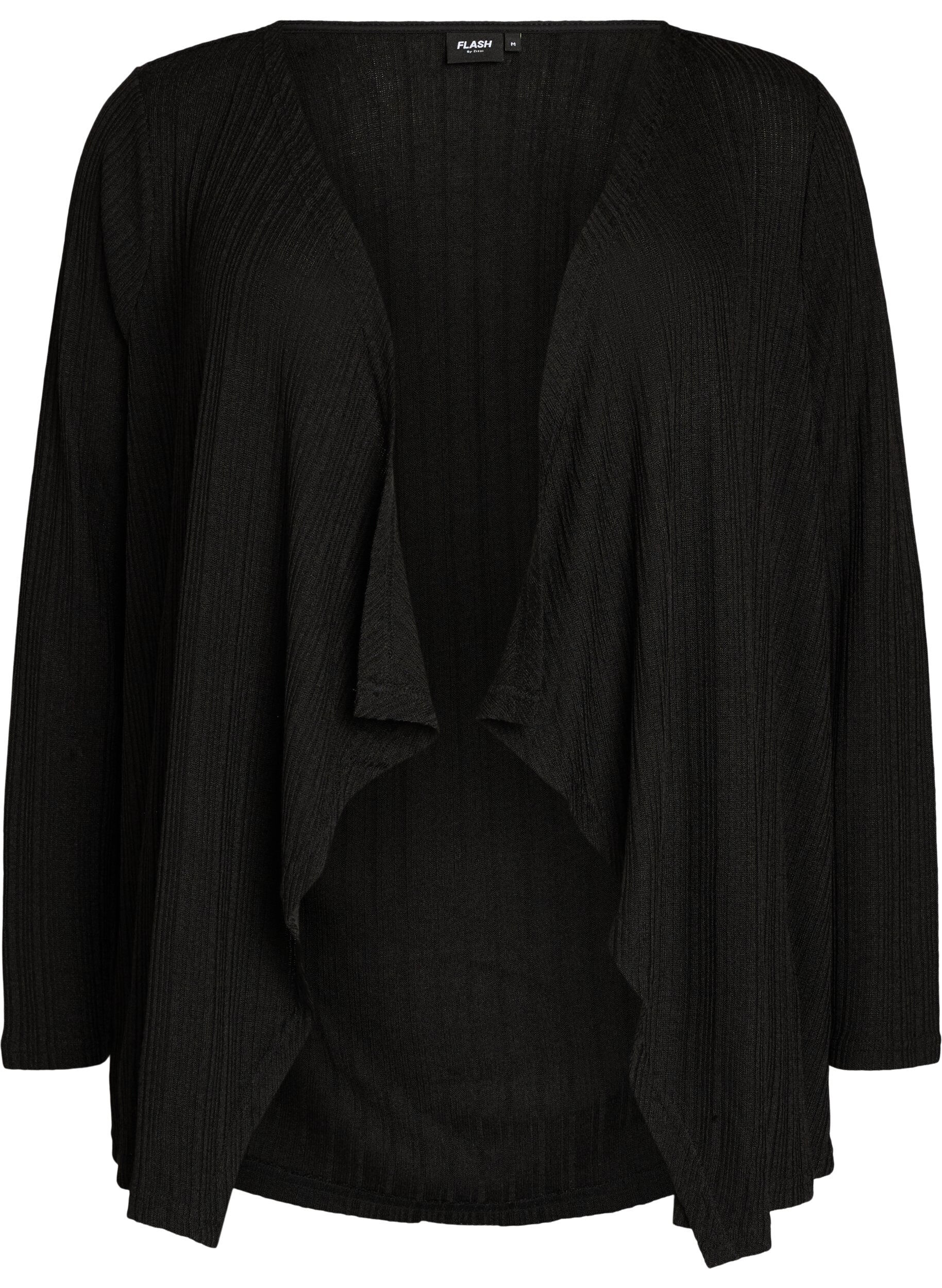 Cardigan ouvert en jersey textur&eacute;