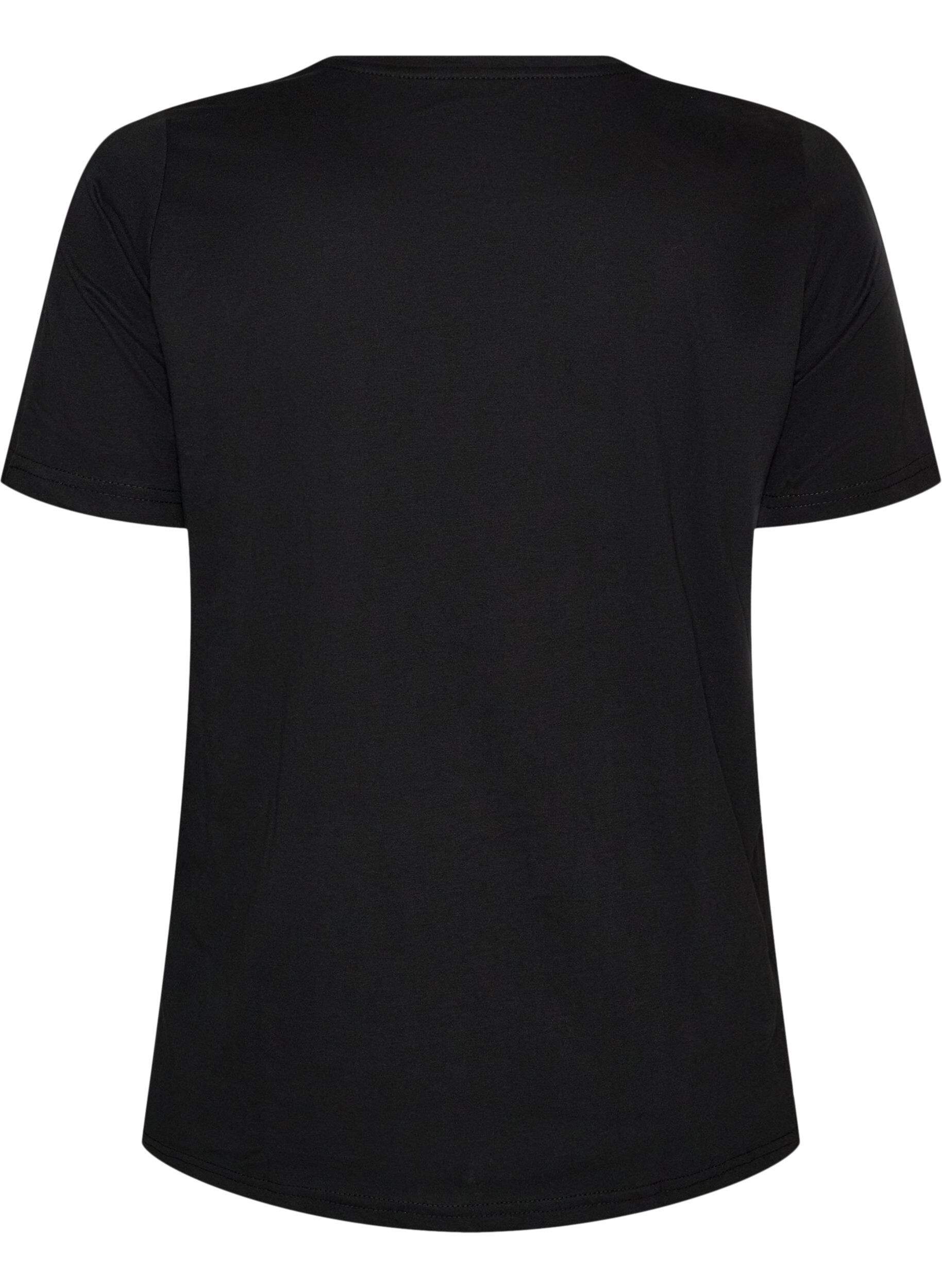 ZizziT-Shirt mit Motiv, Schwarz, Packshot image number 1